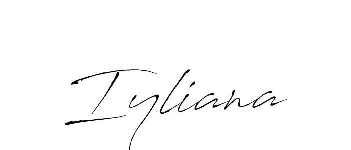 How to make Iyliana name signature. Use Antro_Vectra style for creating short signs online. This is the latest handwritten sign. Iyliana signature style 6 images and pictures png