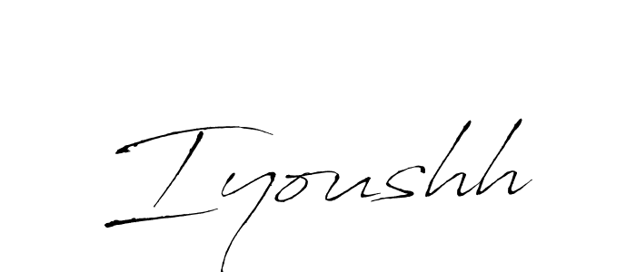 You can use this online signature creator to create a handwritten signature for the name Iyoushh. This is the best online autograph maker. Iyoushh signature style 6 images and pictures png