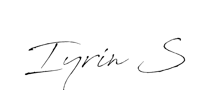 You can use this online signature creator to create a handwritten signature for the name Iyrin S. This is the best online autograph maker. Iyrin S signature style 6 images and pictures png