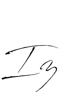 How to make Iz signature? Antro_Vectra is a professional autograph style. Create handwritten signature for Iz name. Iz signature style 6 images and pictures png