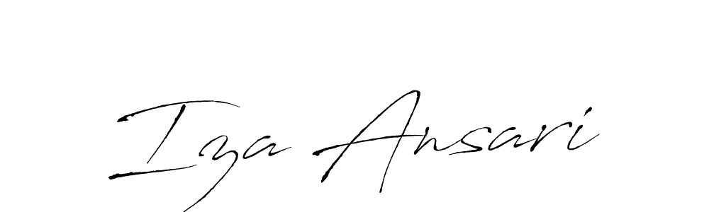 The best way (Antro_Vectra) to make a short signature is to pick only two or three words in your name. The name Iza Ansari include a total of six letters. For converting this name. Iza Ansari signature style 6 images and pictures png