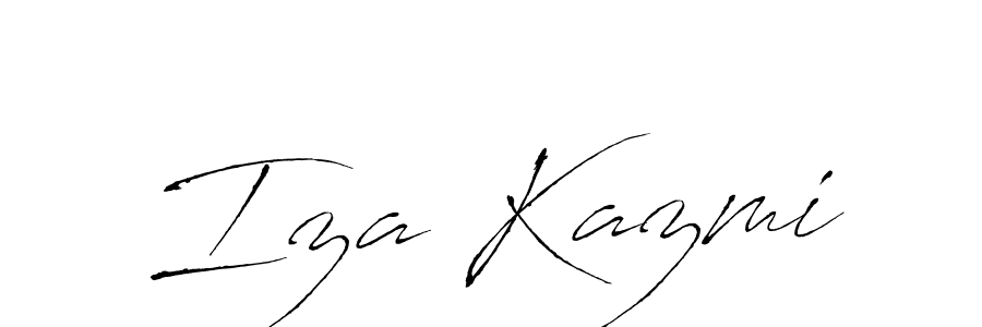 Design your own signature with our free online signature maker. With this signature software, you can create a handwritten (Antro_Vectra) signature for name Iza Kazmi. Iza Kazmi signature style 6 images and pictures png