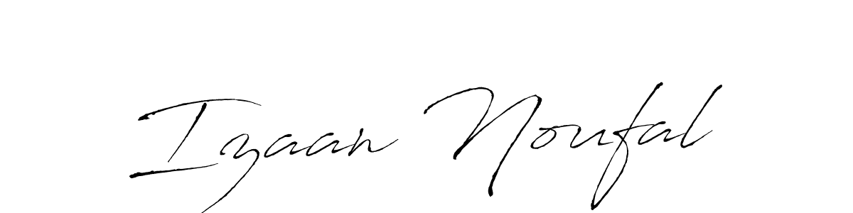 Make a beautiful signature design for name Izaan Noufal. With this signature (Antro_Vectra) style, you can create a handwritten signature for free. Izaan Noufal signature style 6 images and pictures png