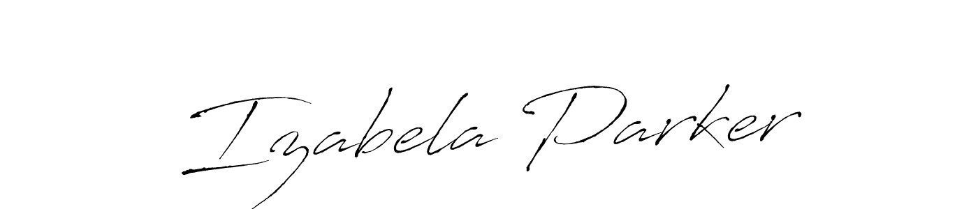 Design your own signature with our free online signature maker. With this signature software, you can create a handwritten (Antro_Vectra) signature for name Izabela Parker. Izabela Parker signature style 6 images and pictures png