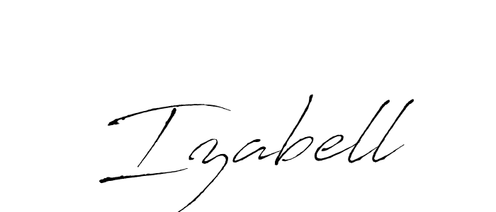 Use a signature maker to create a handwritten signature online. With this signature software, you can design (Antro_Vectra) your own signature for name Izabell. Izabell signature style 6 images and pictures png