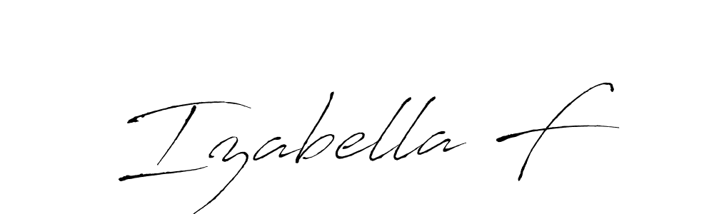 Antro_Vectra is a professional signature style that is perfect for those who want to add a touch of class to their signature. It is also a great choice for those who want to make their signature more unique. Get Izabella F name to fancy signature for free. Izabella F signature style 6 images and pictures png