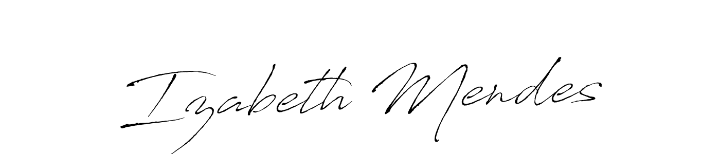 You can use this online signature creator to create a handwritten signature for the name Izabeth Mendes. This is the best online autograph maker. Izabeth Mendes signature style 6 images and pictures png