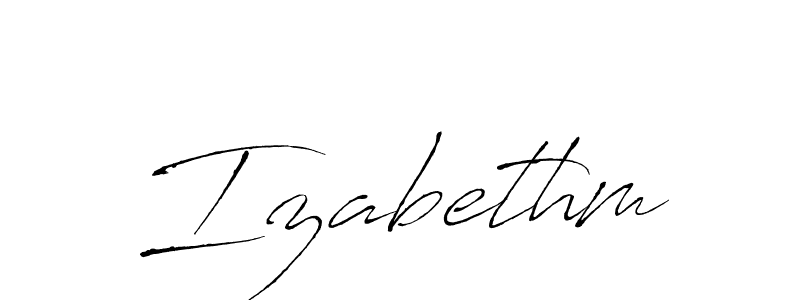 It looks lik you need a new signature style for name Izabethm. Design unique handwritten (Antro_Vectra) signature with our free signature maker in just a few clicks. Izabethm signature style 6 images and pictures png
