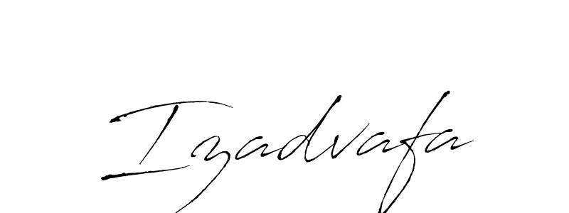 if you are searching for the best signature style for your name Izadvafa. so please give up your signature search. here we have designed multiple signature styles  using Antro_Vectra. Izadvafa signature style 6 images and pictures png