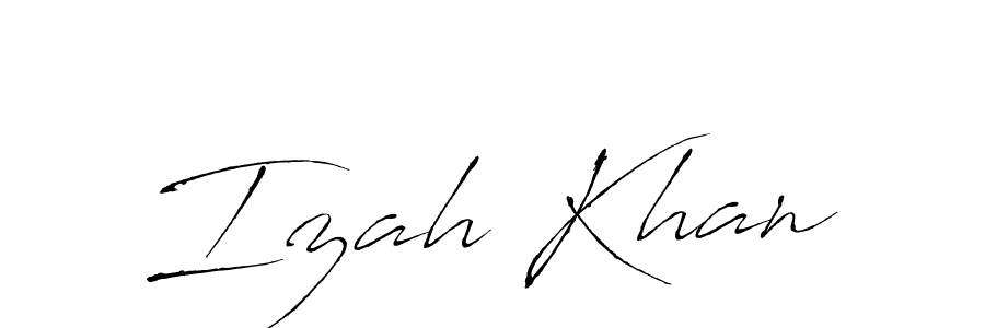 Antro_Vectra is a professional signature style that is perfect for those who want to add a touch of class to their signature. It is also a great choice for those who want to make their signature more unique. Get Izah Khan name to fancy signature for free. Izah Khan signature style 6 images and pictures png