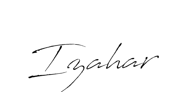 Antro_Vectra is a professional signature style that is perfect for those who want to add a touch of class to their signature. It is also a great choice for those who want to make their signature more unique. Get Izahar name to fancy signature for free. Izahar signature style 6 images and pictures png