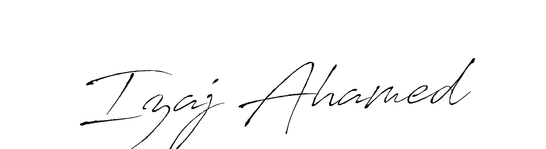 if you are searching for the best signature style for your name Izaj Ahamed. so please give up your signature search. here we have designed multiple signature styles  using Antro_Vectra. Izaj Ahamed signature style 6 images and pictures png