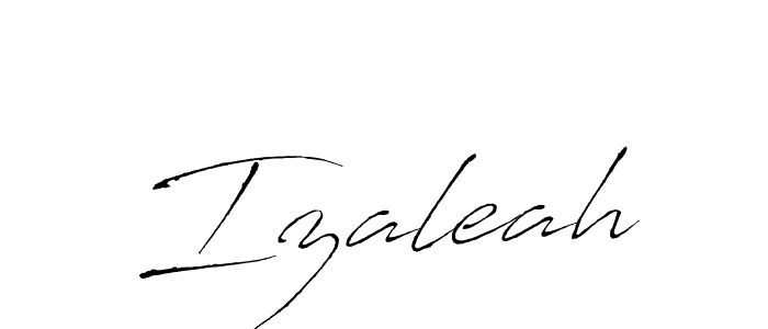 The best way (Antro_Vectra) to make a short signature is to pick only two or three words in your name. The name Izaleah include a total of six letters. For converting this name. Izaleah signature style 6 images and pictures png