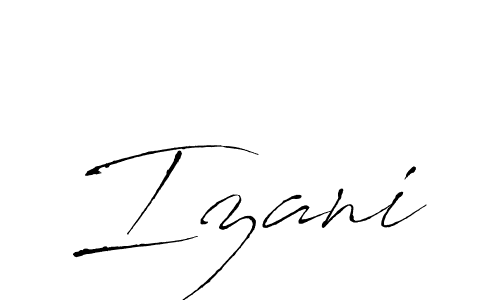 Create a beautiful signature design for name Izani. With this signature (Antro_Vectra) fonts, you can make a handwritten signature for free. Izani signature style 6 images and pictures png