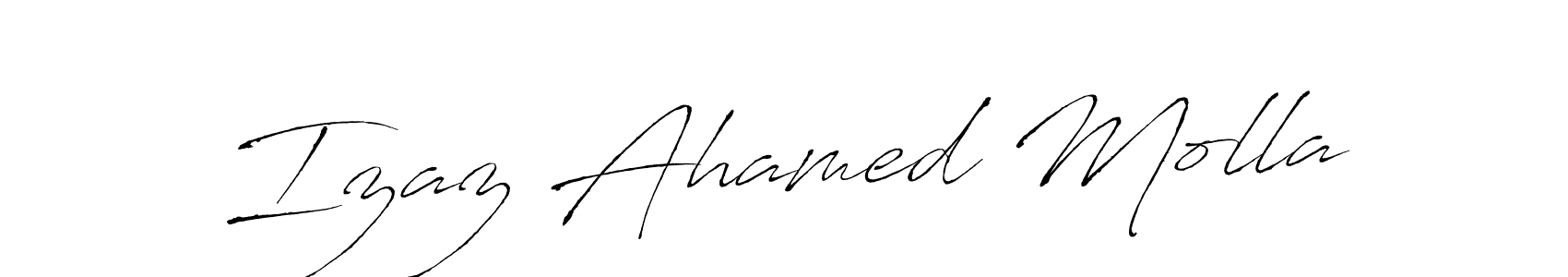 You should practise on your own different ways (Antro_Vectra) to write your name (Izaz Ahamed Molla) in signature. don't let someone else do it for you. Izaz Ahamed Molla signature style 6 images and pictures png