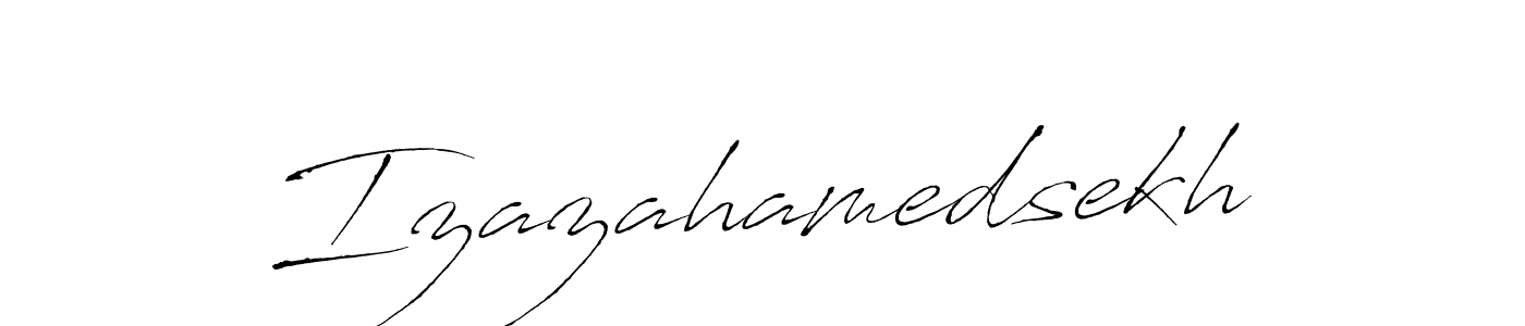 Create a beautiful signature design for name Izazahamedsekh. With this signature (Antro_Vectra) fonts, you can make a handwritten signature for free. Izazahamedsekh signature style 6 images and pictures png