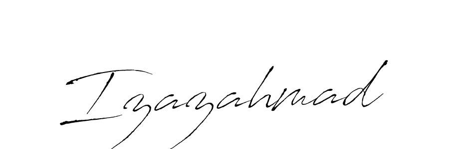 Create a beautiful signature design for name Izazahmad. With this signature (Antro_Vectra) fonts, you can make a handwritten signature for free. Izazahmad signature style 6 images and pictures png