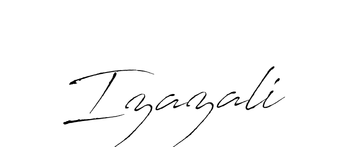Antro_Vectra is a professional signature style that is perfect for those who want to add a touch of class to their signature. It is also a great choice for those who want to make their signature more unique. Get Izazali name to fancy signature for free. Izazali signature style 6 images and pictures png