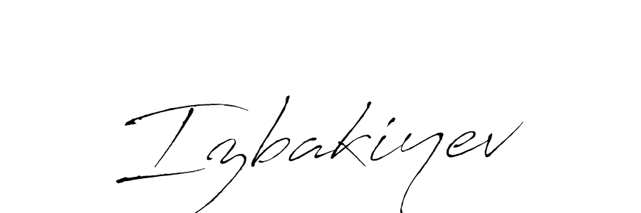 How to make Izbakiyev name signature. Use Antro_Vectra style for creating short signs online. This is the latest handwritten sign. Izbakiyev signature style 6 images and pictures png