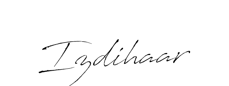 Use a signature maker to create a handwritten signature online. With this signature software, you can design (Antro_Vectra) your own signature for name Izdihaar. Izdihaar signature style 6 images and pictures png