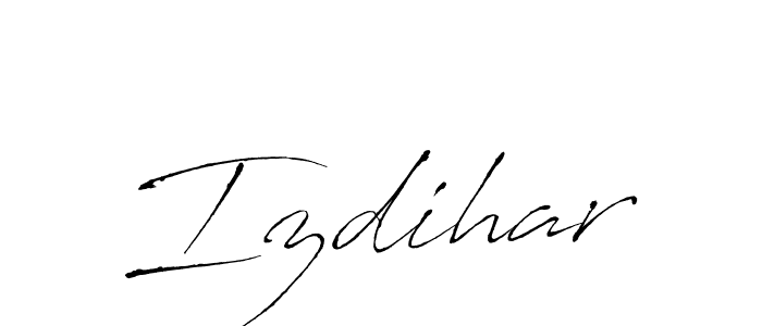 Izdihar stylish signature style. Best Handwritten Sign (Antro_Vectra) for my name. Handwritten Signature Collection Ideas for my name Izdihar. Izdihar signature style 6 images and pictures png