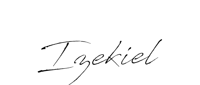 Make a beautiful signature design for name Izekiel. With this signature (Antro_Vectra) style, you can create a handwritten signature for free. Izekiel signature style 6 images and pictures png