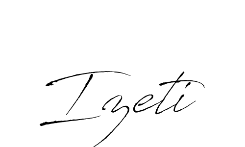 Design your own signature with our free online signature maker. With this signature software, you can create a handwritten (Antro_Vectra) signature for name Izeti. Izeti signature style 6 images and pictures png