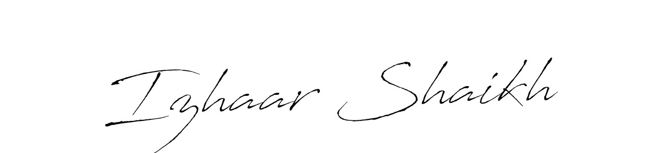 Also we have Izhaar Shaikh name is the best signature style. Create professional handwritten signature collection using Antro_Vectra autograph style. Izhaar Shaikh signature style 6 images and pictures png