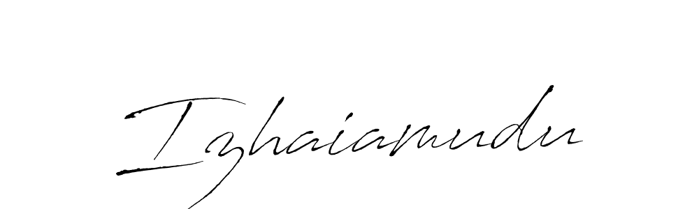 Make a beautiful signature design for name Izhaiamudu. With this signature (Antro_Vectra) style, you can create a handwritten signature for free. Izhaiamudu signature style 6 images and pictures png