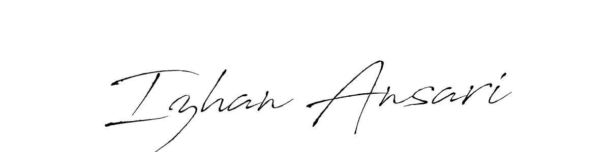 Also You can easily find your signature by using the search form. We will create Izhan Ansari name handwritten signature images for you free of cost using Antro_Vectra sign style. Izhan Ansari signature style 6 images and pictures png