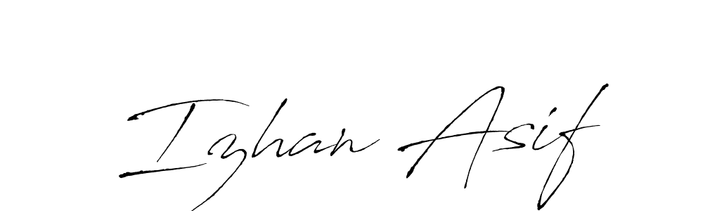 Create a beautiful signature design for name Izhan Asif. With this signature (Antro_Vectra) fonts, you can make a handwritten signature for free. Izhan Asif signature style 6 images and pictures png