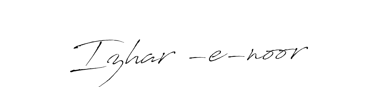 Make a beautiful signature design for name Izhar -e-noor. Use this online signature maker to create a handwritten signature for free. Izhar -e-noor signature style 6 images and pictures png