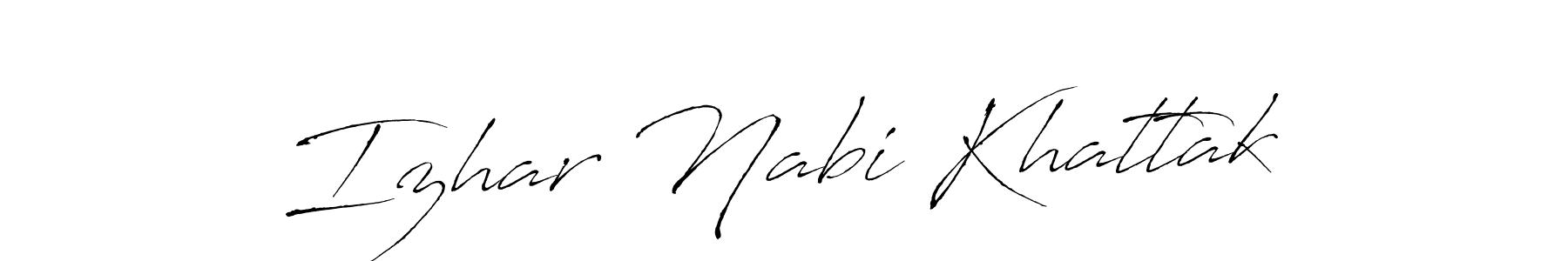 Make a beautiful signature design for name Izhar Nabi Khattak. With this signature (Antro_Vectra) style, you can create a handwritten signature for free. Izhar Nabi Khattak signature style 6 images and pictures png