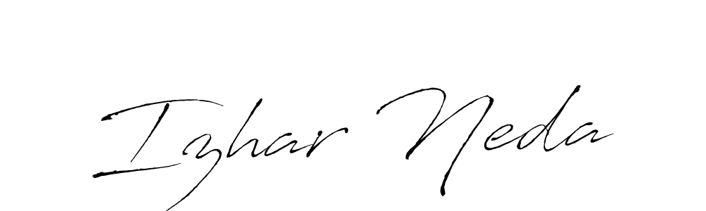 Izhar Neda stylish signature style. Best Handwritten Sign (Antro_Vectra) for my name. Handwritten Signature Collection Ideas for my name Izhar Neda. Izhar Neda signature style 6 images and pictures png