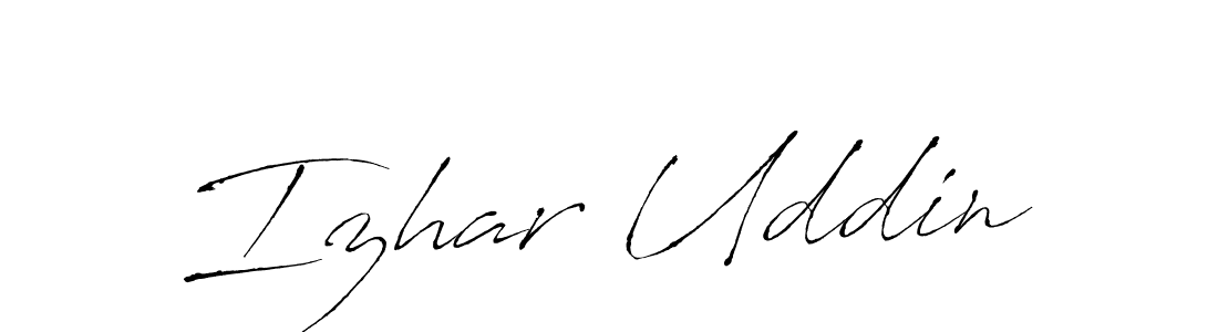 Use a signature maker to create a handwritten signature online. With this signature software, you can design (Antro_Vectra) your own signature for name Izhar Uddin. Izhar Uddin signature style 6 images and pictures png