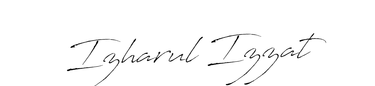 Also we have Izharul Izzat name is the best signature style. Create professional handwritten signature collection using Antro_Vectra autograph style. Izharul Izzat signature style 6 images and pictures png
