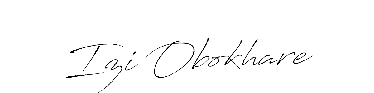 Create a beautiful signature design for name Izi Obokhare. With this signature (Antro_Vectra) fonts, you can make a handwritten signature for free. Izi Obokhare signature style 6 images and pictures png
