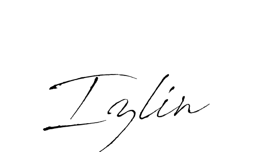 How to make Izlin name signature. Use Antro_Vectra style for creating short signs online. This is the latest handwritten sign. Izlin signature style 6 images and pictures png