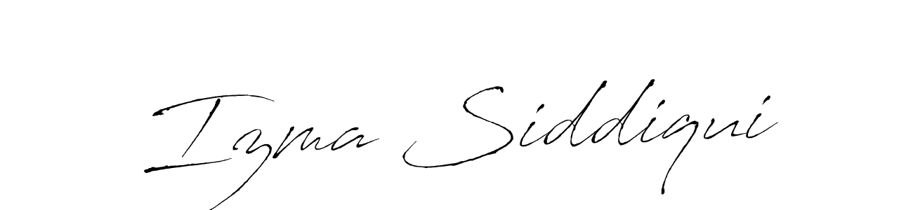 Design your own signature with our free online signature maker. With this signature software, you can create a handwritten (Antro_Vectra) signature for name Izma Siddiqui. Izma Siddiqui signature style 6 images and pictures png