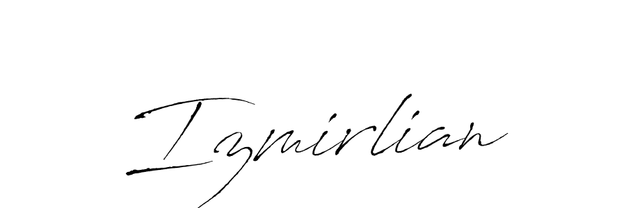 Use a signature maker to create a handwritten signature online. With this signature software, you can design (Antro_Vectra) your own signature for name Izmirlian. Izmirlian signature style 6 images and pictures png