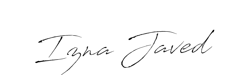 Use a signature maker to create a handwritten signature online. With this signature software, you can design (Antro_Vectra) your own signature for name Izna Javed. Izna Javed signature style 6 images and pictures png