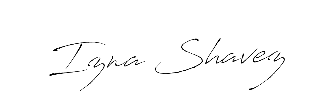 Create a beautiful signature design for name Izna Shavez. With this signature (Antro_Vectra) fonts, you can make a handwritten signature for free. Izna Shavez signature style 6 images and pictures png