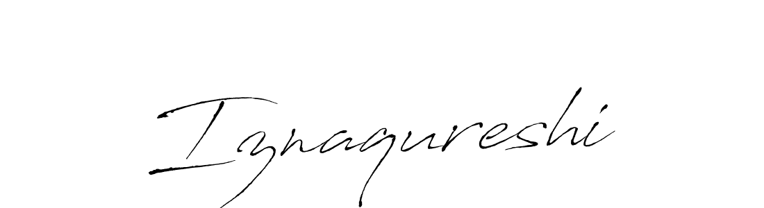 How to make Iznaqureshi signature? Antro_Vectra is a professional autograph style. Create handwritten signature for Iznaqureshi name. Iznaqureshi signature style 6 images and pictures png