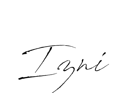 Izni stylish signature style. Best Handwritten Sign (Antro_Vectra) for my name. Handwritten Signature Collection Ideas for my name Izni. Izni signature style 6 images and pictures png