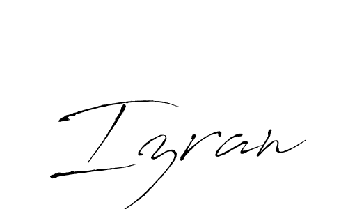 Make a beautiful signature design for name Izran. With this signature (Antro_Vectra) style, you can create a handwritten signature for free. Izran signature style 6 images and pictures png