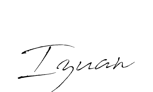 Also You can easily find your signature by using the search form. We will create Izuan name handwritten signature images for you free of cost using Antro_Vectra sign style. Izuan signature style 6 images and pictures png