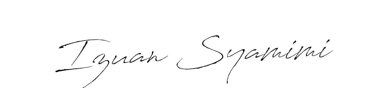 How to Draw Izuan Syamimi signature style? Antro_Vectra is a latest design signature styles for name Izuan Syamimi. Izuan Syamimi signature style 6 images and pictures png