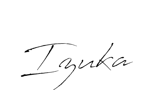 How to make Izuka signature? Antro_Vectra is a professional autograph style. Create handwritten signature for Izuka name. Izuka signature style 6 images and pictures png
