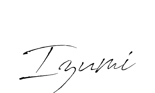 Izumi stylish signature style. Best Handwritten Sign (Antro_Vectra) for my name. Handwritten Signature Collection Ideas for my name Izumi. Izumi signature style 6 images and pictures png