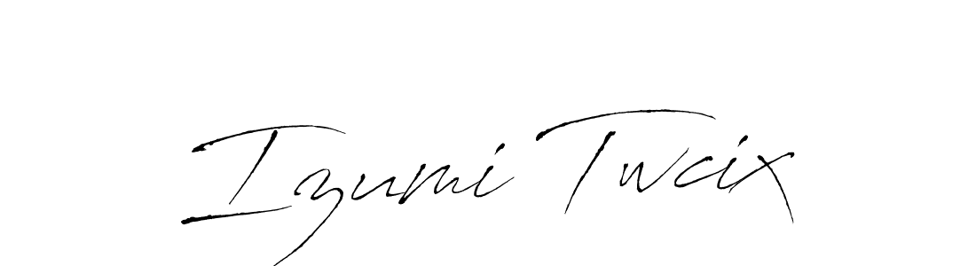 Also You can easily find your signature by using the search form. We will create Izumi Twcix name handwritten signature images for you free of cost using Antro_Vectra sign style. Izumi Twcix signature style 6 images and pictures png